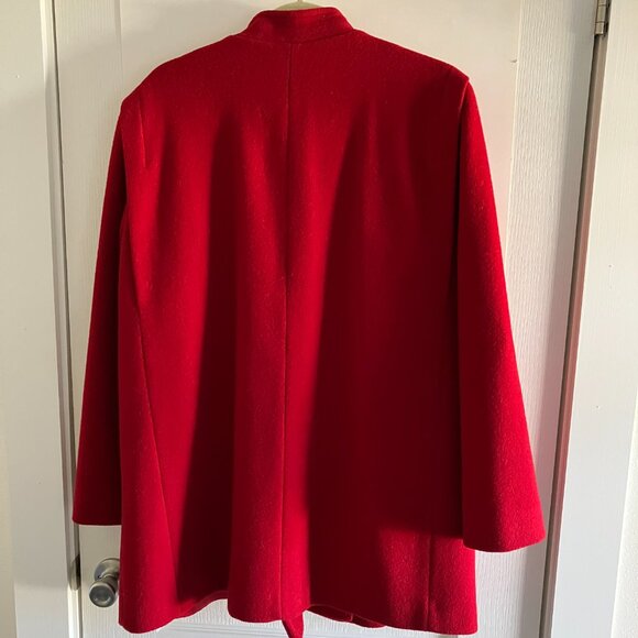 Vintage Burlington Wool Red Pea Coat Jacket Womens Size 18 Made in USA. - Picture 9 of 15